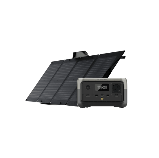 Station &eacute;lectrique portable EcoFlow RIVER 2 RIVER 2 +  Panneau solaire portable 110 W