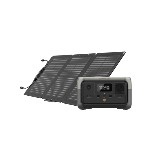 Station &eacute;lectrique portable EcoFlow RIVER 2 RIVER 2 + Panneau solaire portable 60 W