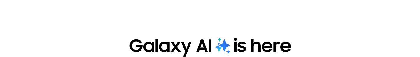Le texte &laquo;&nbsp;La Galaxy AI est arriv&eacute;e&nbsp;&raquo; avec une ic&ocirc;ne Galaxy AI est visible.