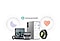 Un Galaxy Ring, un Galaxy Z Flip6, des Galaxy Buds3, un Galaxy Z Fold6 et une Galaxy Watch7 avec le texte &laquo;&nbsp;Samsung Health&nbsp;&raquo; et son logo. Les ic&ocirc;nes en pointill&eacute;s d&rsquo;applications du sommeil et du c&oelig;ur survolent les appareils.