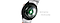 Une Galaxy Watch7 vue de dos montrant son capteur de bio-signal &eacute;lectrique et son capteur de bio-signal optique avec une lumi&egrave;re LED verte &eacute;mise du centre.