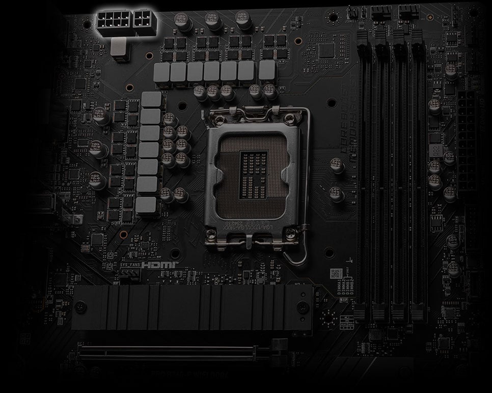 MSI Pro B760-p wifi ddr4 double power connection