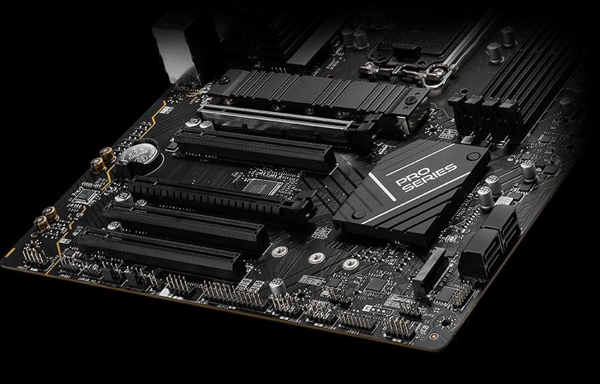 MSI PRO b760-P wifi DDR4 storage overview