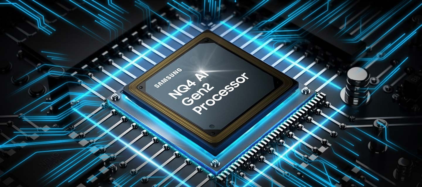 Le processeur 4K optimis&eacute; par AI de Samsung cr&eacute;e l&rsquo;une des meilleures exp&eacute;riences 4K. Notre technologie 4K AI Upscaling aliment&eacute;e par 20&nbsp;r&eacute;seaux neuronaux transforme le contenu en une qualit&eacute; d&rsquo;image similaire &agrave; la 4K. Notre processeur NQ4 AI Gen2 optimise l&rsquo;image et le son pour offrir une exp&eacute;rience 4K sur vos services OTT en streaming, vos jeux vid&eacute;o pr&eacute;f&eacute;r&eacute;s ou les rencontres sportives en direct.
