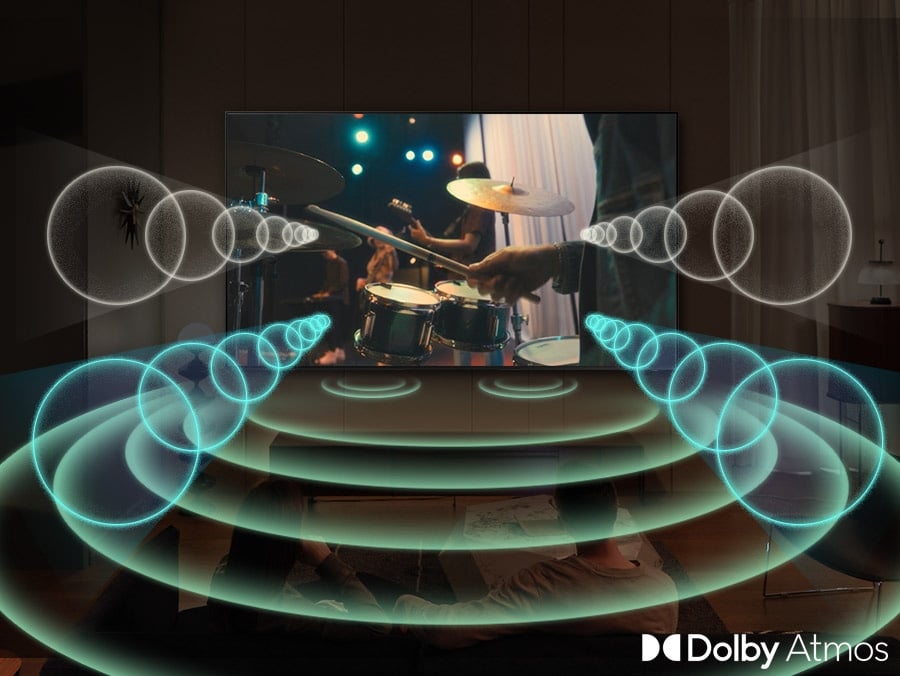 Profitez d&rsquo;une exp&eacute;rience de son surround de niveau sup&eacute;rieur qui vous plonge au c&oelig;ur de l&rsquo;action. Avec Dolby Atmos, Neo QLED offre un son multidimensionnel pour une exp&eacute;rience incroyablement r&eacute;aliste.