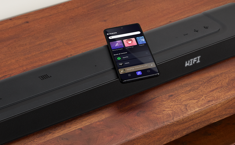 JBL BAR 500 Connexion Wi-Fi int&eacute;gr&eacute;e avec AirPlay, Alexa Multi-Room Music et Chromecast built-in&trade; - Image