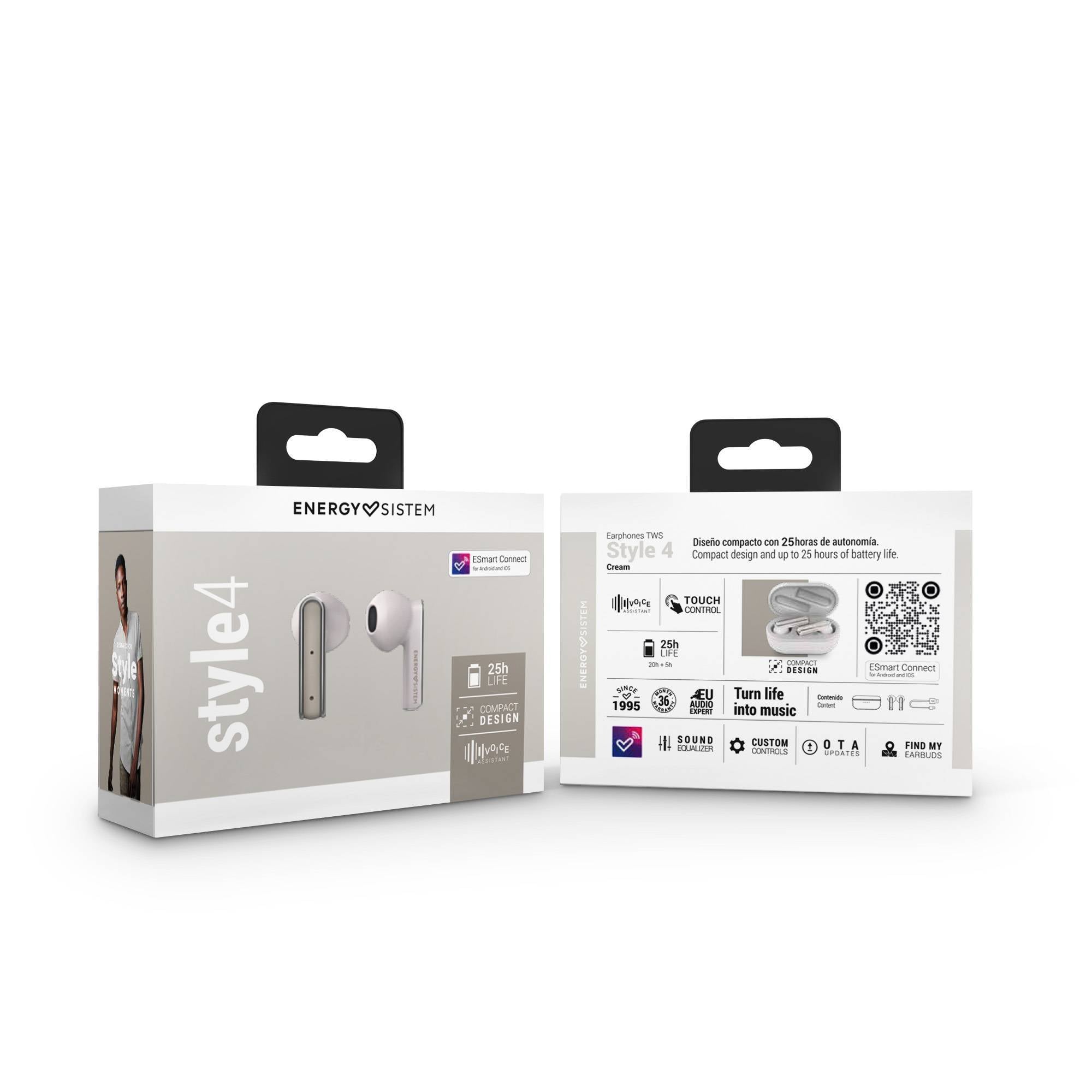 Emballage des &eacute;couteurs True Wireless Style 4 Cream