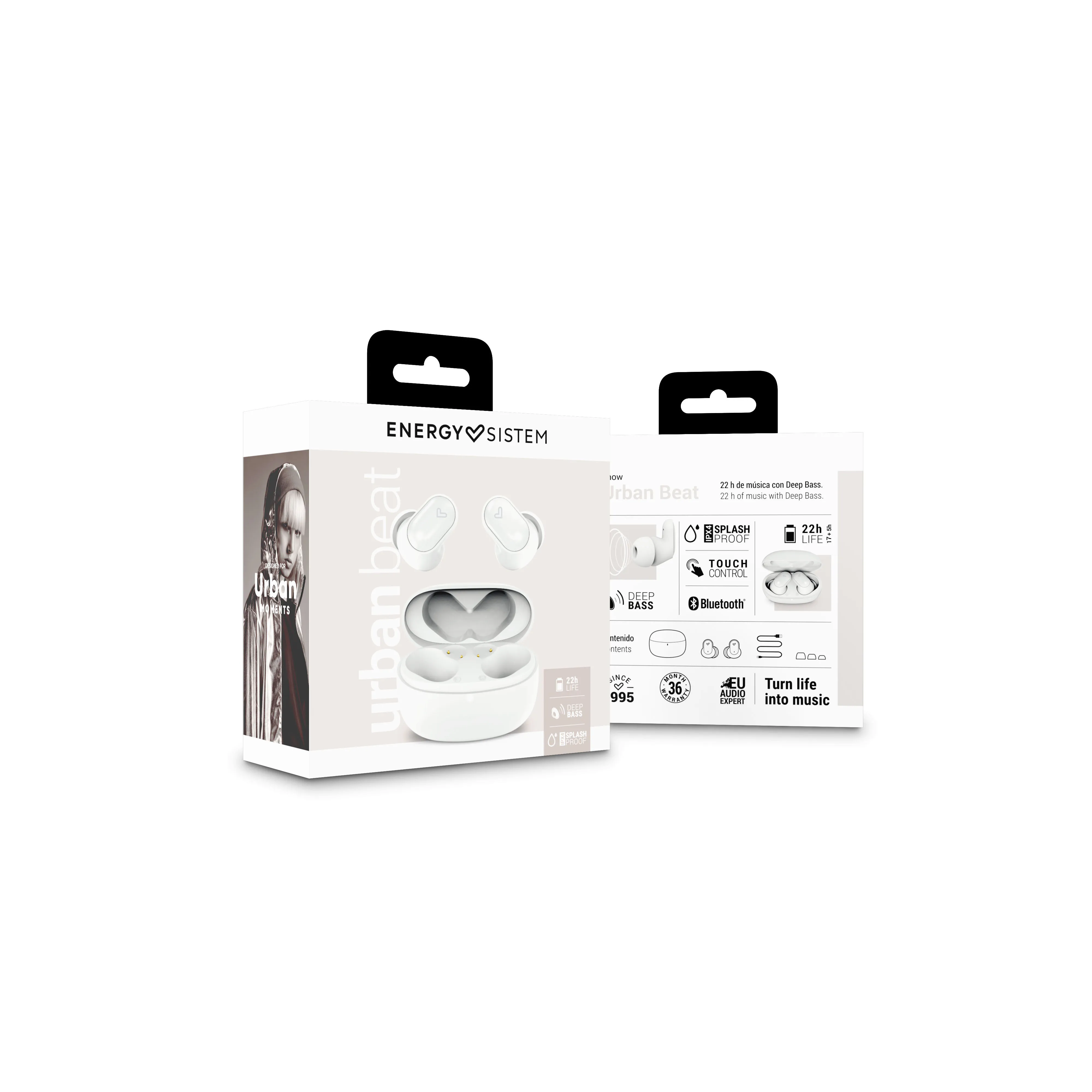 Emballage des &eacute;couteurs Urban Beat snow Energy Sistem 