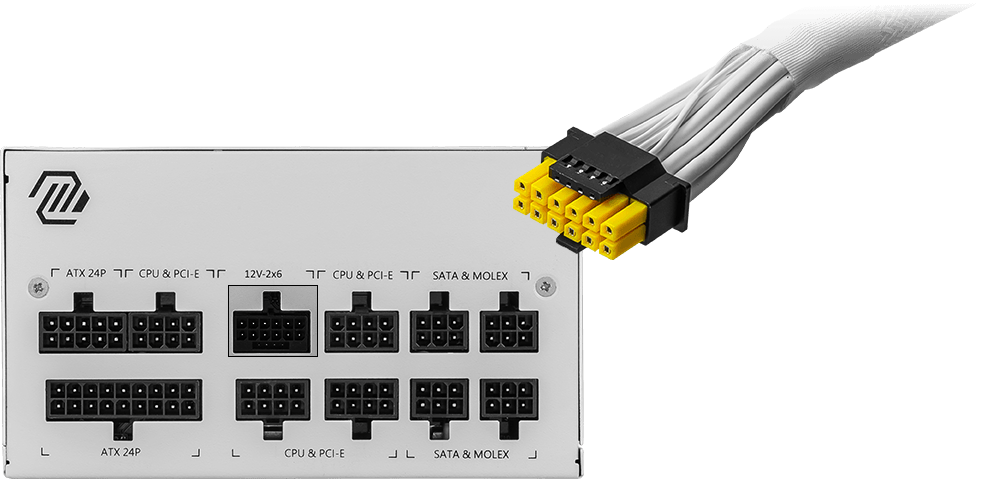 MSI MAG A850GL BLANC 16 broches