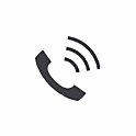 Ic&ocirc;ne d'un t&eacute;l&eacute;phone avec trois lignes courbes &agrave; c&ocirc;t&eacute;