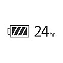 Ic&ocirc;ne d'une batterie avec &laquo;&nbsp;24&nbsp;heures&nbsp;&raquo; inscrit &agrave; c&ocirc;t&eacute;