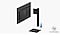 Le pied est ins&eacute;r&eacute; dans le support. Et le pied tourne vers l&rsquo;arri&egrave;re du moniteur et il est finalement fix&eacute; &agrave; l&rsquo;arri&egrave;re du moniteur. Le message &laquo;&nbsp;Easy Setup!&nbsp;&raquo; est affich&eacute;. Et l&rsquo;ic&ocirc;ne &laquo;&nbsp;Aucun outil requis&nbsp;&raquo; &agrave; c&ocirc;t&eacute; du moniteur est affich&eacute;e.