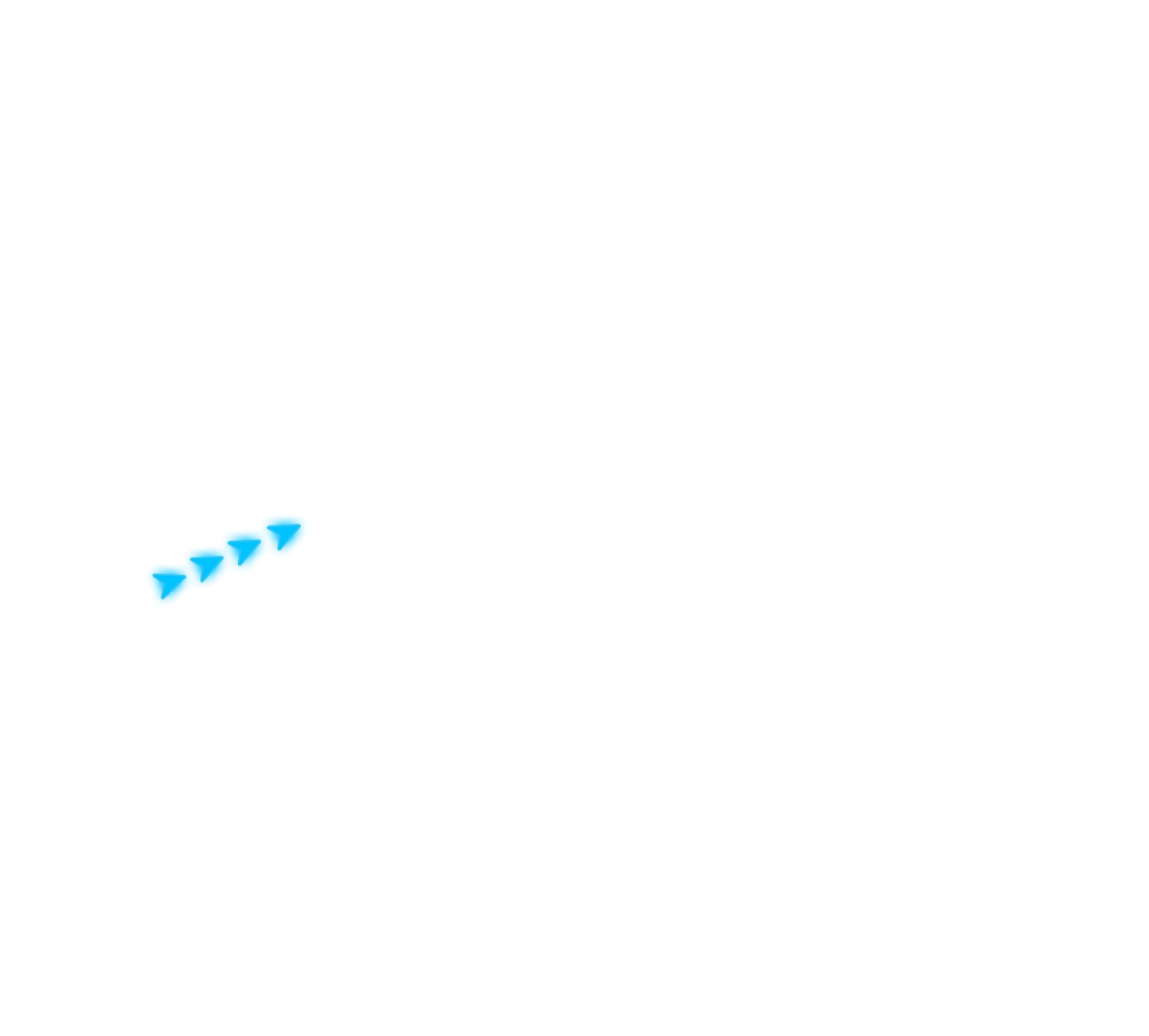 Flèche bleue pour le refroidissement