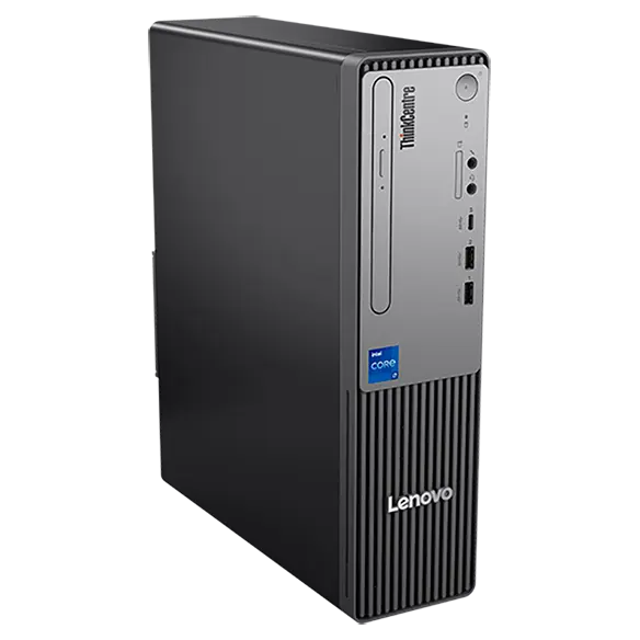 Le Lenovo ThinkCentre Neo a50s Gen 5 (Intel) SFF présente un design élégant et raffiné avec un lecteur de carte en option et un disque dur mince.