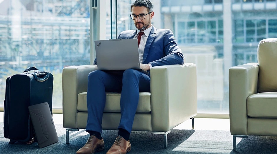 Weighing just 1.24kg / 2.74lbs, the Lenovo ThinkPad X9 14 Aura Edition laptop is ideal for work on the go – & work on your lap!