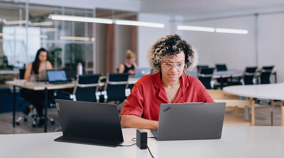 The robust ports on the Lenovo ThinkPad X9 14 Aura Edition laptop make connecting to an external monitor or accessory easy.