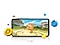 A Galaxy A26 5G device running the mobile game Cookie Run in landscape mode. Game items are scattered around the screen. Nearby are the COOKIE RUN TOWER OF ADVENTURES logo and the Eye Care Display and OLED technology logo.