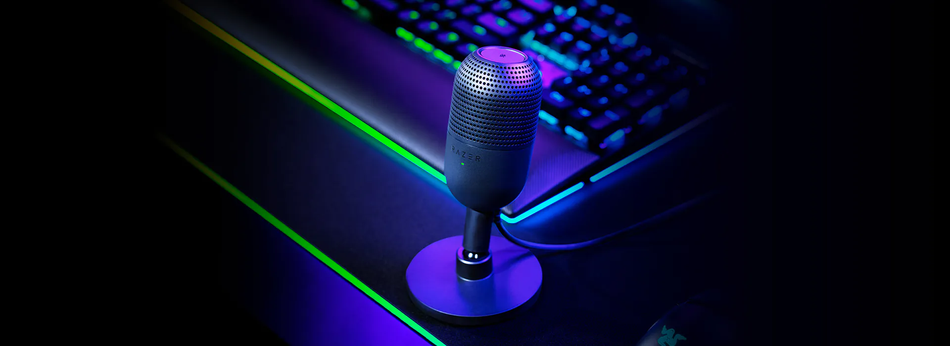 Microphone USB ultra-compact avec fonction Tap-to-Mute : Razer Seiren V3 Mini