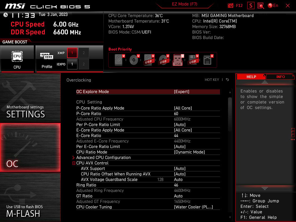 MSI Advanced Mode Pro series