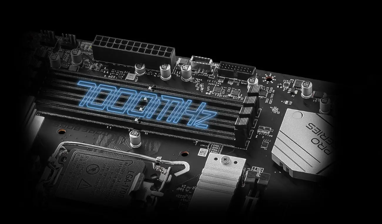 MSI DDR5 avec slots montés en surface