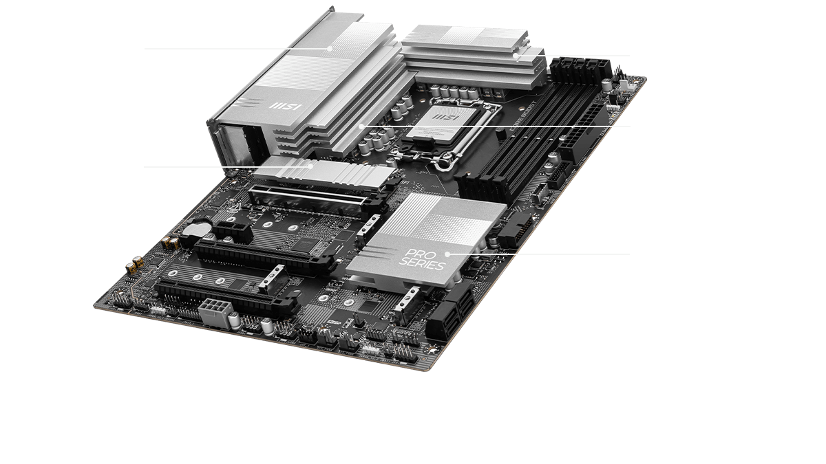 Vue d'ensemble du refroidissement MSI PRO Z890-P WIFI