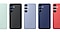 Toutes les options de couleur disponibles sont affich&eacute;es&nbsp;: Bleu, Noir, Bleu Clair, Vert d'eau et Rouge pour la coque Silicone pour le Galaxy S25+.