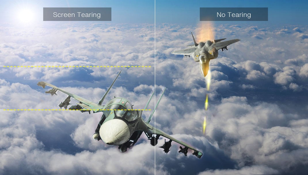 Fr&eacute;quence de rafra&icirc;chissement 100Hz et Adaptive-Sync pour des visuels fluides