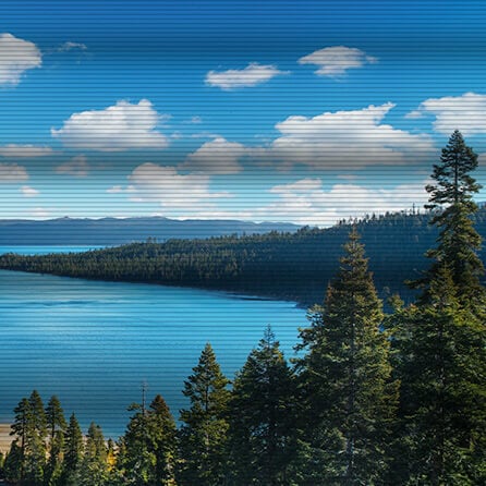 Une photo de paysage avec Filtre Bleu Lumi&egrave;re Conventionnel