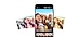 Galaxy A56 5G with Filters feature onscreen. In the middle is three women smiling. Next to the device are the same smiling women in different filters to indicate various effects.