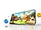 Galaxy A56 5G placed horizontally. CookieRun: Tower of Adventures is onscreen. Game items are randomly placed outside of the screen. Text Eye Care Display, SGS performance mark and OLED technology logo are at the bottom. CookieRun: Tower of Adventures logo is at the bottom.