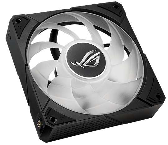 Mise en évidence du système de roulement au centre du ventilateur.