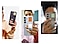 Trois jeunes tiennent la sangle de l&rsquo;&eacute;tui ergonomique vertical en Prune Fonc&eacute;, Bleu Clair et Taupe de gauche &agrave; droite. Chaque personne montre qu&rsquo;il est facile de tenir le t&eacute;l&eacute;phone en tant que droitier ou gaucher, avec plusieurs photos de style de vie dans diff&eacute;rentes couleurs.