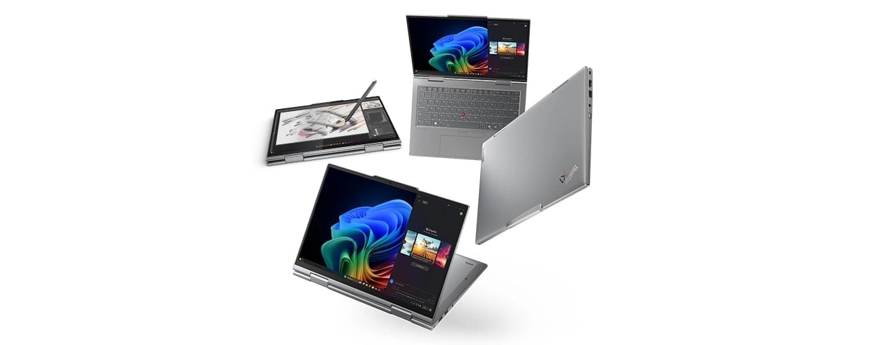 Avec toute sa polyvalence, l’ordinateur portable Lenovo X1 2 en 1 Gen 10 Aura Edition regroupe plusieurs appareils en un seul : ordinateur portable, tablette et outil de présentation.