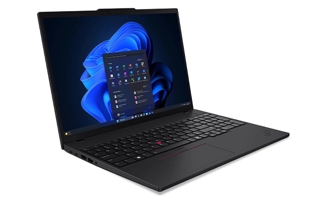 Le clavier repens&eacute; comprend des rep&egrave;res tactiles sur l'ordinateur portable Lenovo ThinkPad T16 Gen 4, notamment les boutons de mise sous tension, augmentation / diminution du volume, Ins&eacute;rer, Entr&eacute;e, Fn, F et J.