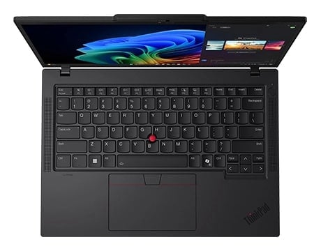 Naviguez avec le TrackPad à 3 boutons ou l'emblématique TrackPoint de l'ordinateur portable Lenovo ThinkPad T14 Gen 6.