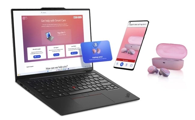 Lorsque vous avez besoin d’une assistance informatique, l’ordinateur portable Lenovo ThinkPad X1 Carbon Gen 13 Aura Edition offre plusieurs façons d’y accéder, où que vous soyez !