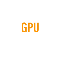 un carr&eacute; blanc avec &ldquo;GPU&rdquo; &eacute;crit &agrave; l'int&eacute;rieur