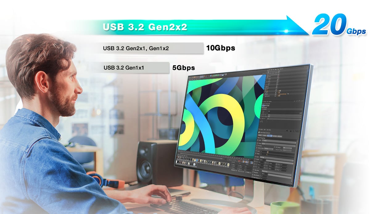Acc&eacute;l&eacute;rez avec l&rsquo;USB 3.2 Gen2 x2