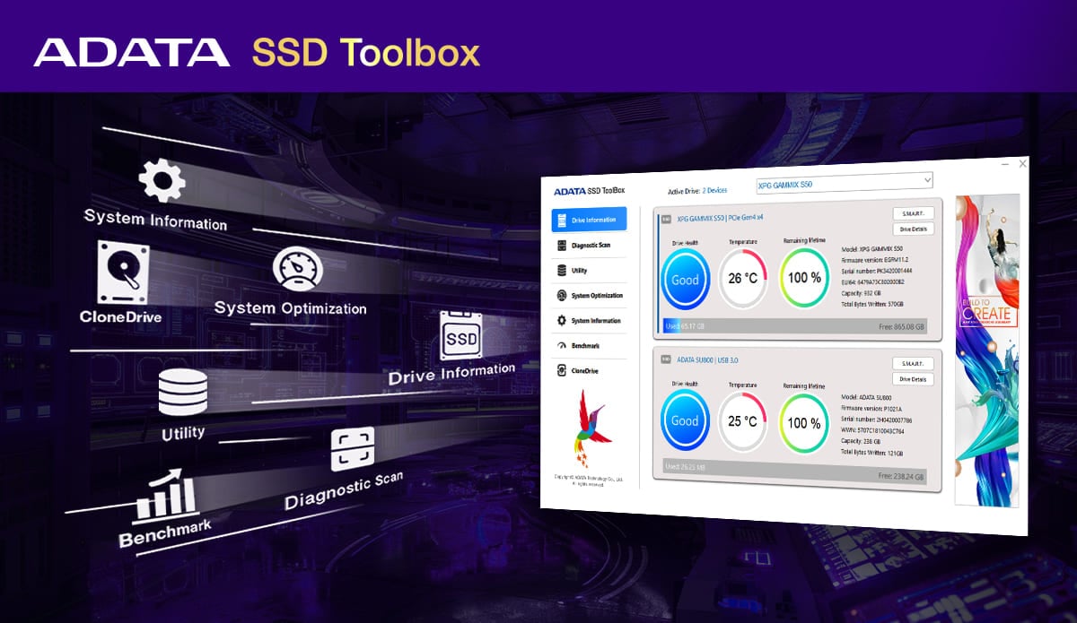Logiciel SSD Toolbox à valeur ajoutée pour la surveillance d’état en temps réel