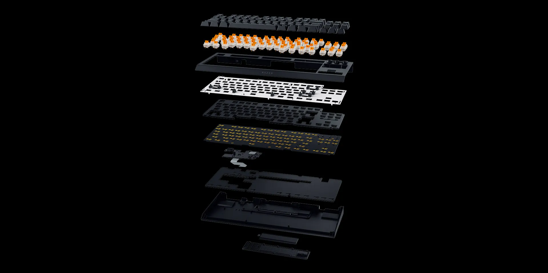 vue &eacute;clat&eacute;e du clavier