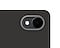 A close-up of black Book Cover for Galaxy Tab S11 with a sleek back design featuring a metal trim around one rear cameras.