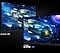 Two screens show a rocket ship in space with meteors. NVIDIA G-SYNC OFF shows a choppier image than NVIDIA G-SYNC ON.