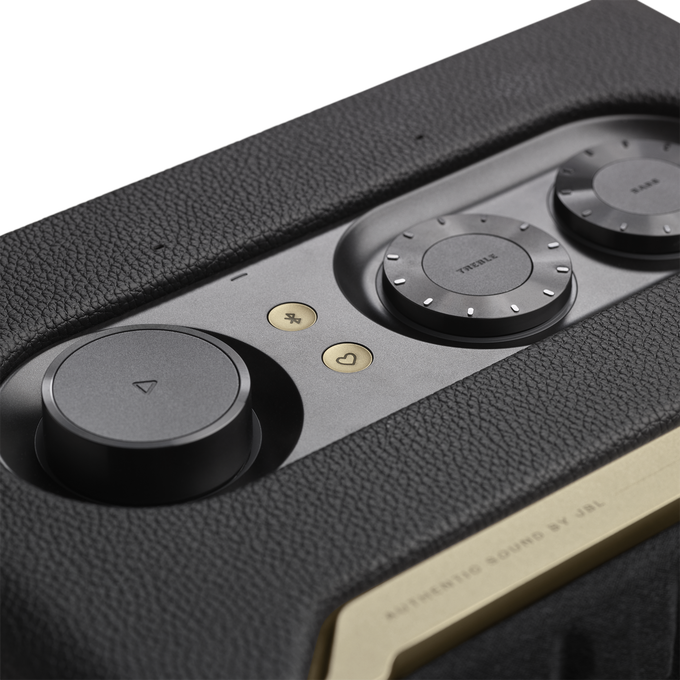 JBL Authentics 200 - Black - Smart home speaker with Wi-Fi, Bluetooth and Voice Assistants with retro design - Detailshot 5 image number null