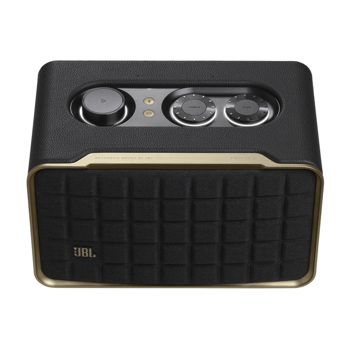 JBL Authentics 200 - Black - Smart home speaker with Wi-Fi, Bluetooth and Voice Assistants with retro design - Detailshot 1 image number null