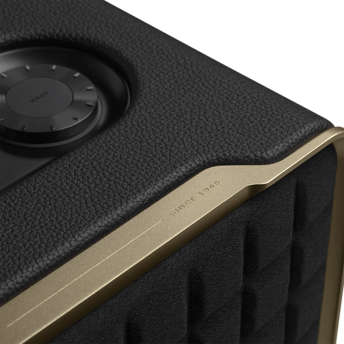 JBL Authentics 200 - Black - Smart home speaker with Wi-Fi, Bluetooth and Voice Assistants with retro design - Detailshot 4 image number null