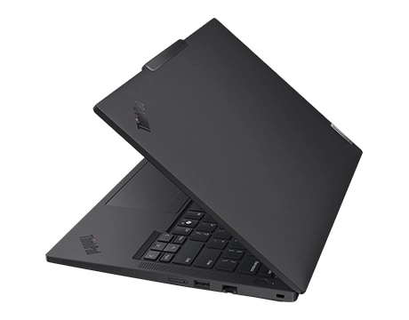 Un emplacement de sécurité, HDMI, USB-A et SIM sur la droite facilitent la connexion d'appareils sur l'ordinateur portable Lenovo ThinkPad T14 Gen&nbsp;6.