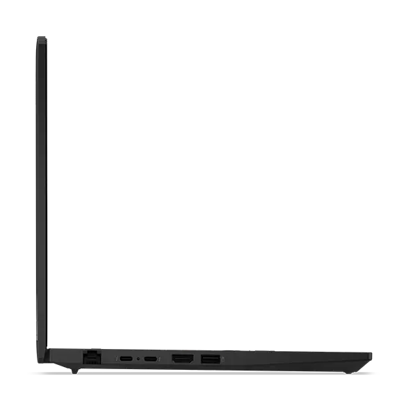 Ordinateur portable Lenovo ThinkPad L14 Gen 6 (Intel, 14 pouces) : profil gauche, capot ouvert
