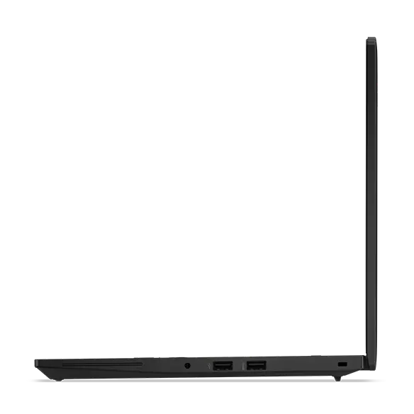 Ordinateur portable Lenovo ThinkPad L14 Gen 6 (Intel, 14 pouces) : profil droit, capot ouvert