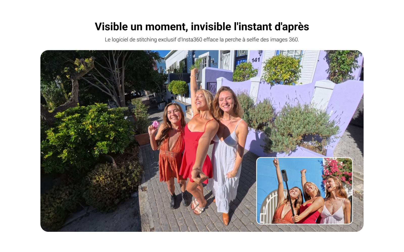 Prise de vue à la troisième personne avec la perche invisible
