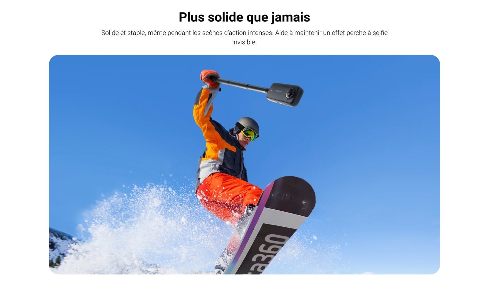 Sections déployables de la perche à selfie